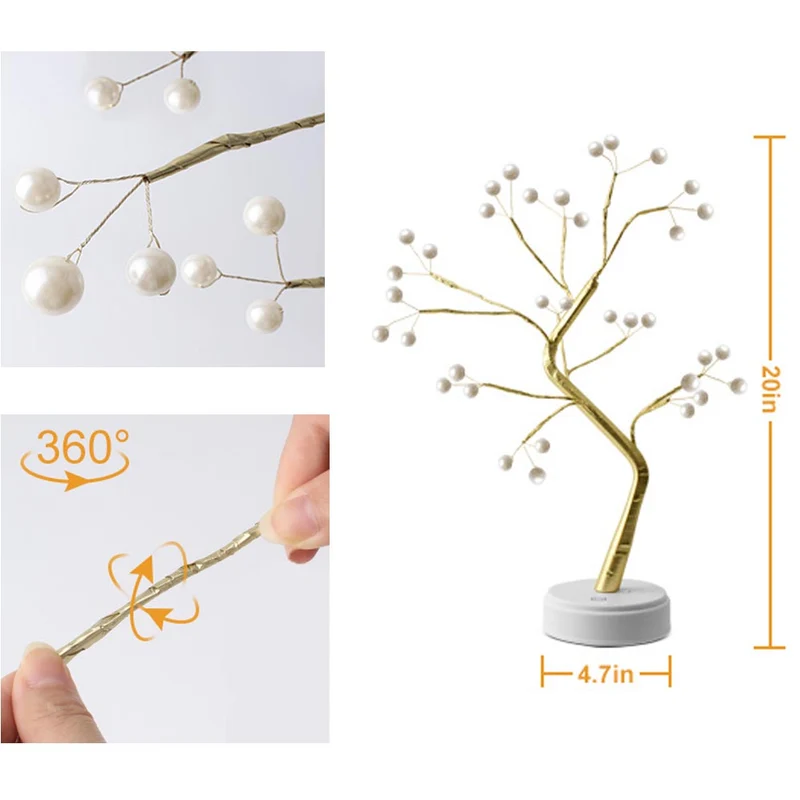Dekorativer Lichterbaum Tischlampe mit LEDs