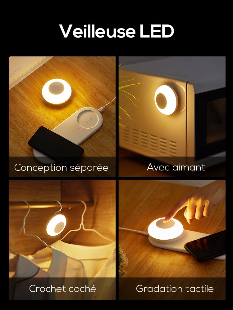 Tragbares LED Nachtlicht mit Touch Sensor