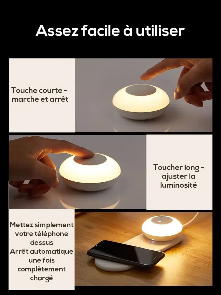 Tragbares LED Nachtlicht mit Touch Sensor