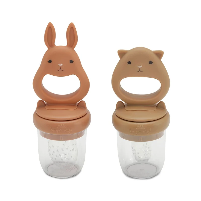 Frucht-Fütterungs-Schnuller in Almond/Terracotta