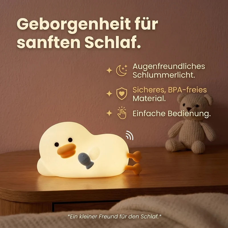 Enten Nachtlicht – Touch, Timer, weich