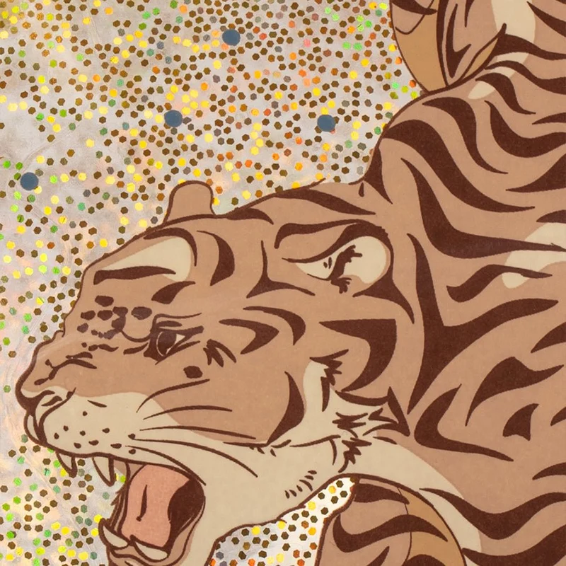 Glitzer-Hüpfball mit Tiger