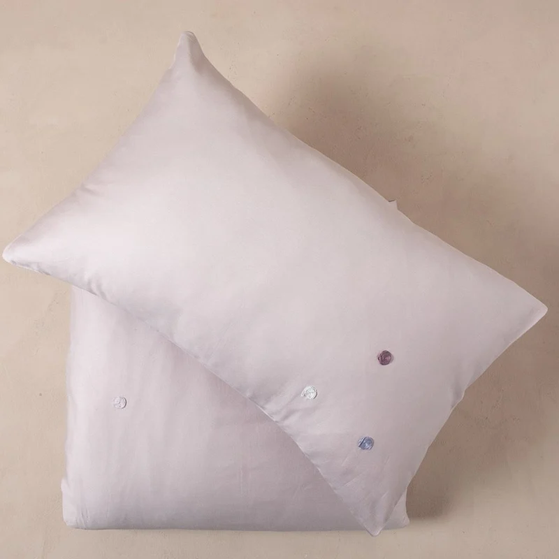 Bettwäsche Set 2-teilig Punkte Rosa 100x140 cm, Baumwollsatin