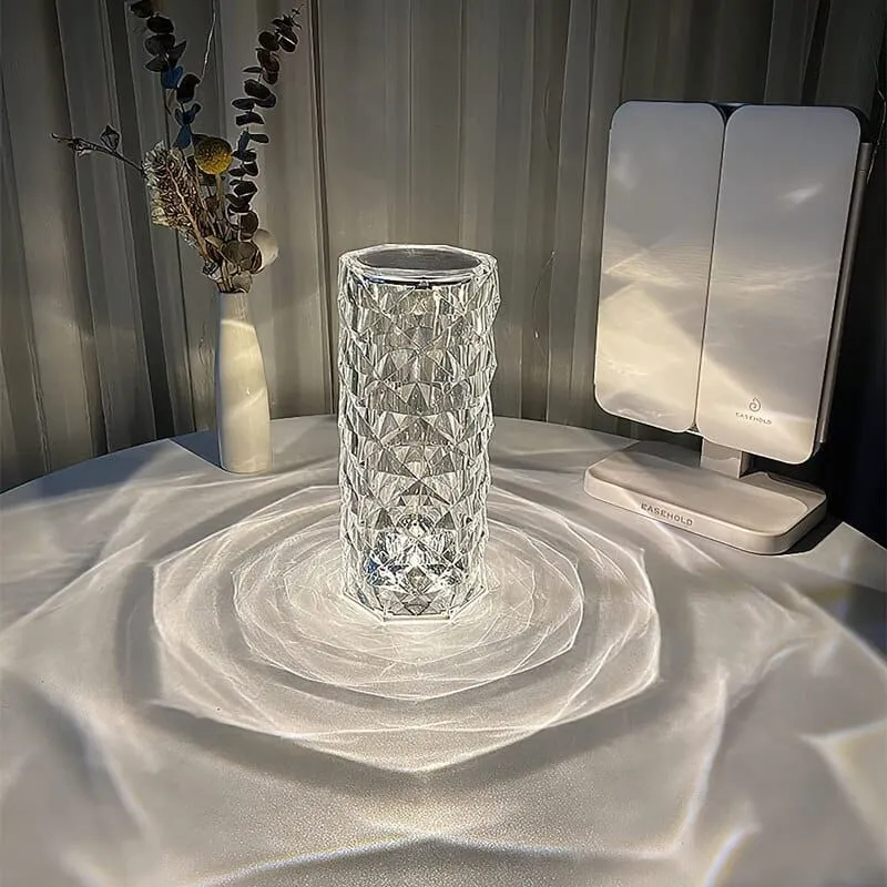 Kristall Deko Tischlampe mit Projektion
