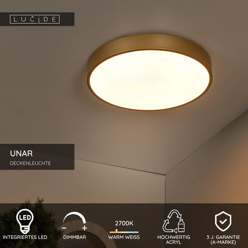 LED-Deckenleuchte Unar dimmbar Ø 39,5cm