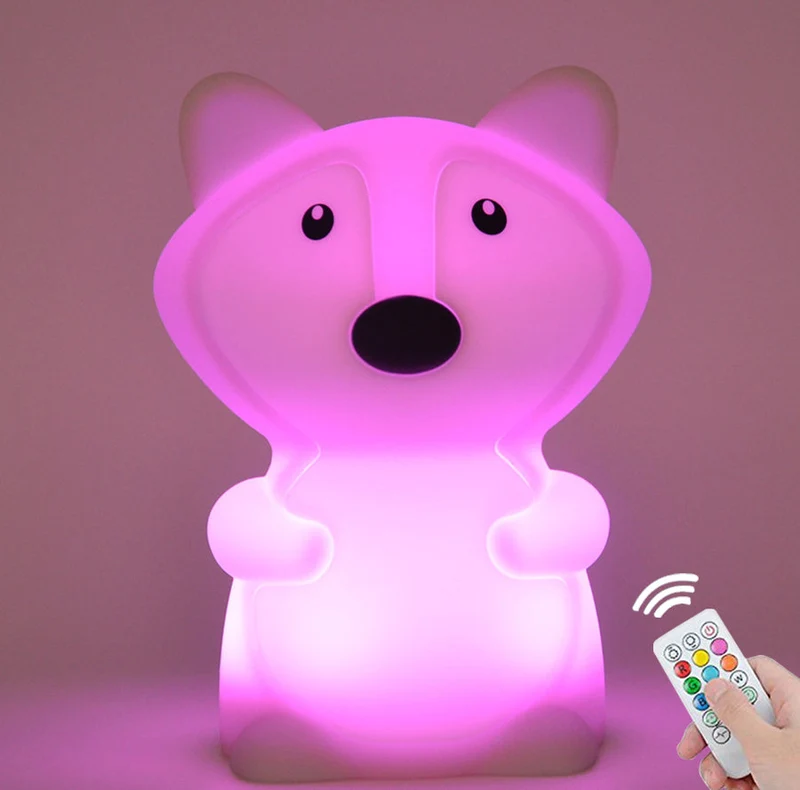 Fuchs Silikon Nachtlicht für Baby Kinderzimmer