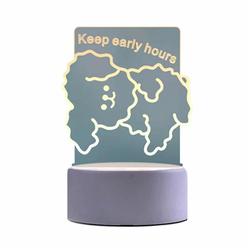 Verliebter Bär 3D Lampe mit Herz