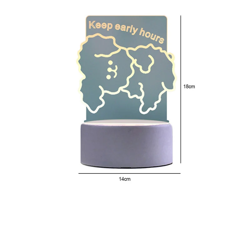 Verliebter Bär 3D Lampe mit Herz