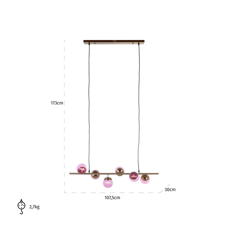 Hängelampe Bente – Rosa Pink