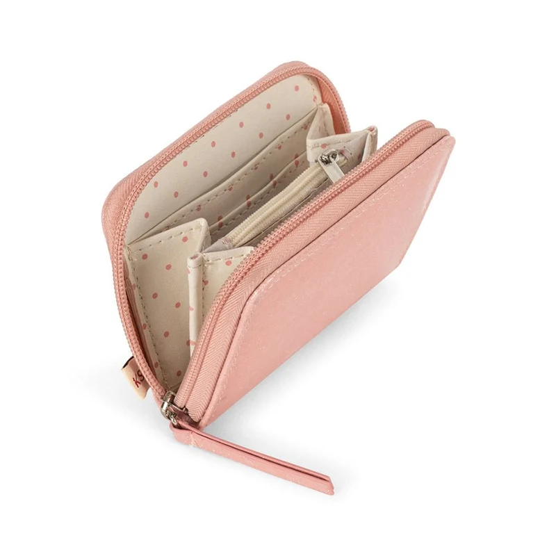 Portemonnaie mit Katze in Cerise Glitter Pink