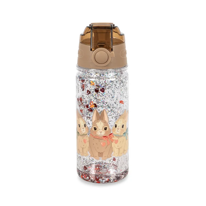 Glitzerflasche mit Hasen