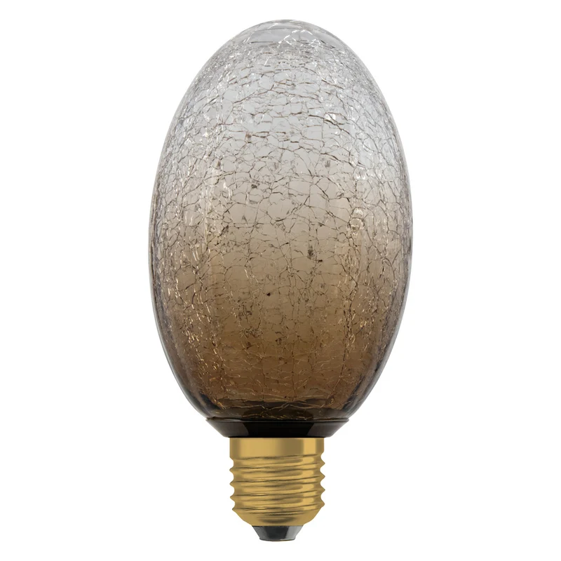 OSRAM DECOR LED-Lampe Krackelglas lang braun