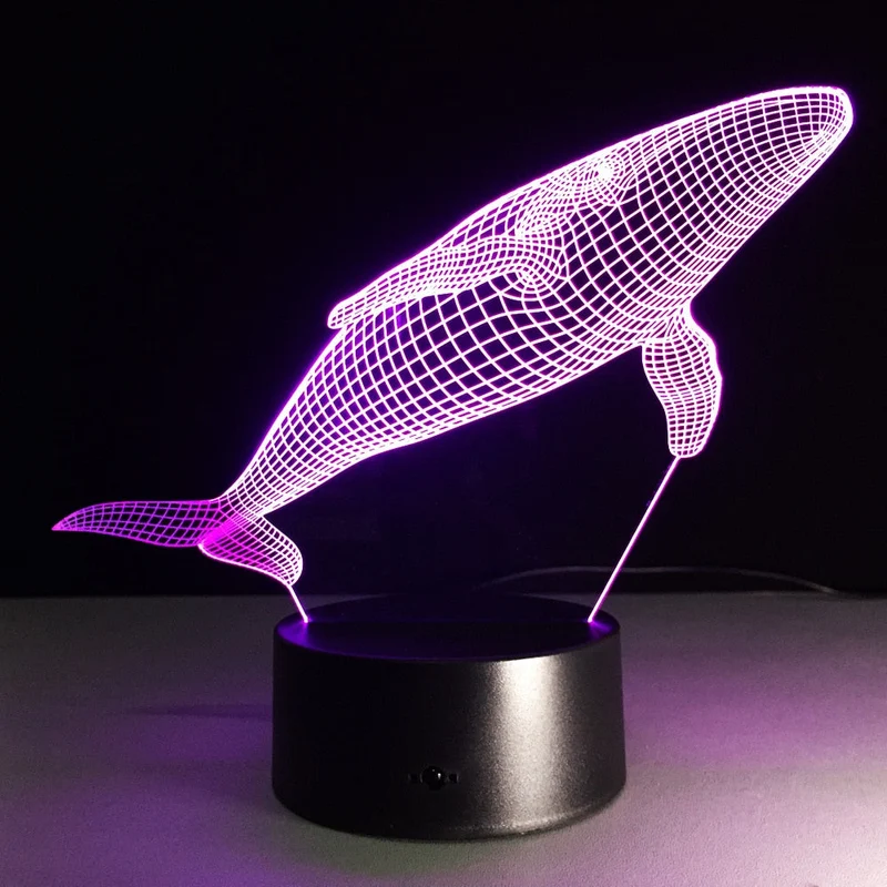 3D LED Nachtlicht in Wal Form