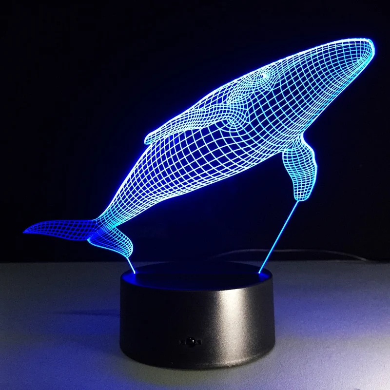 3D LED Nachtlicht in Wal Form