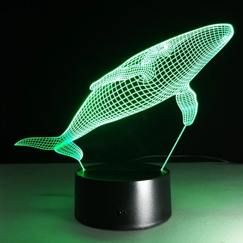 3D LED Nachtlicht in Wal Form