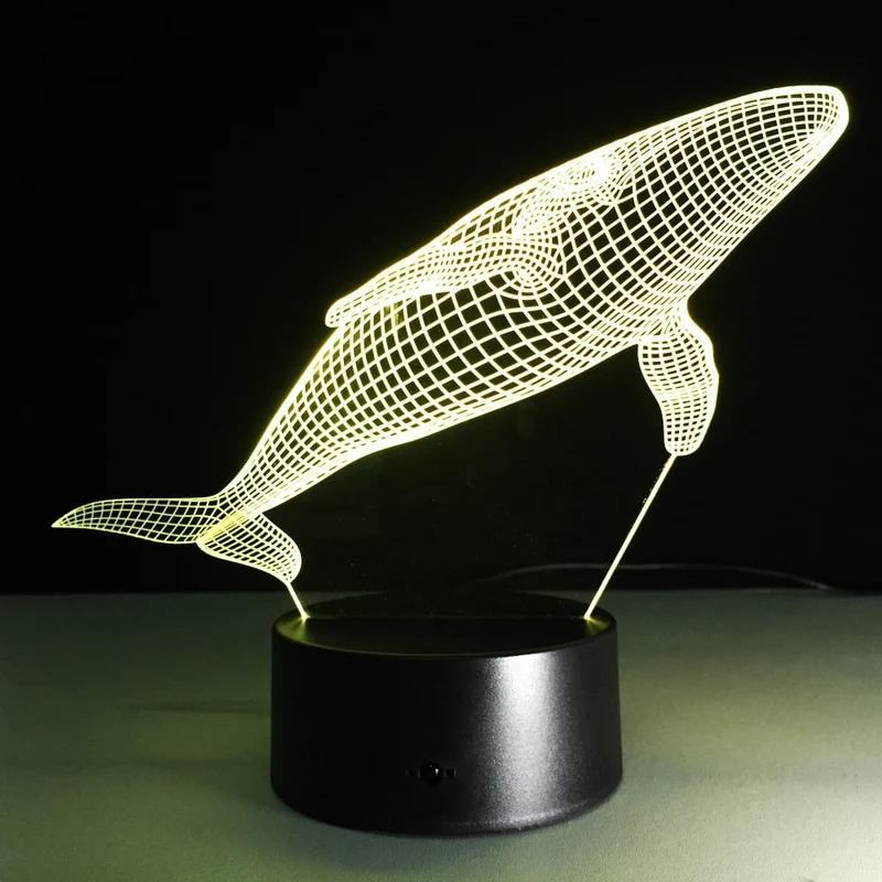 3D LED Nachtlicht in Wal Form