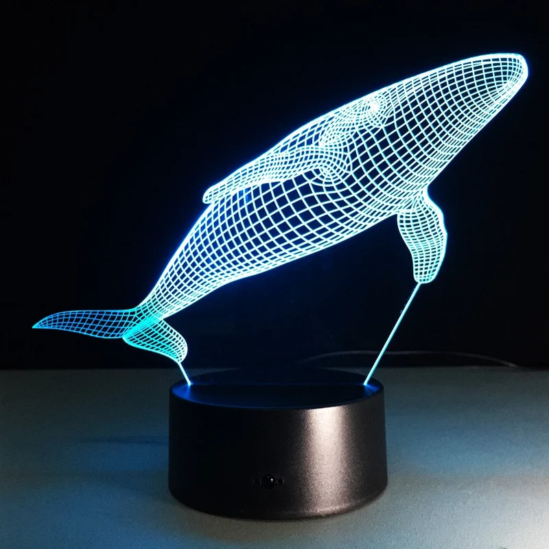 3D LED Nachtlicht in Wal Form
