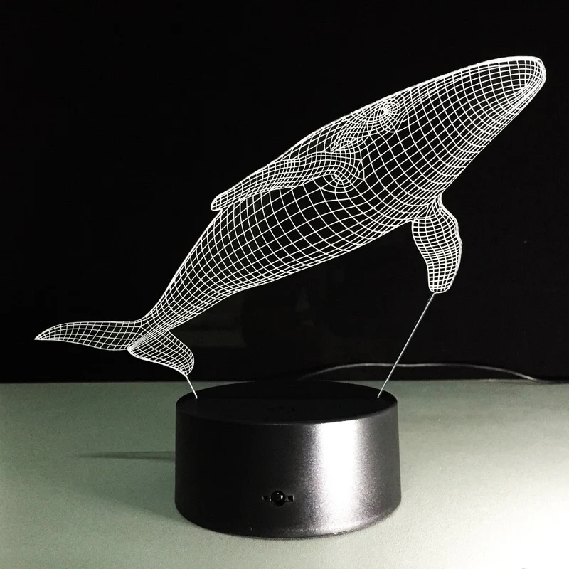 3D LED Nachtlicht in Wal Form
