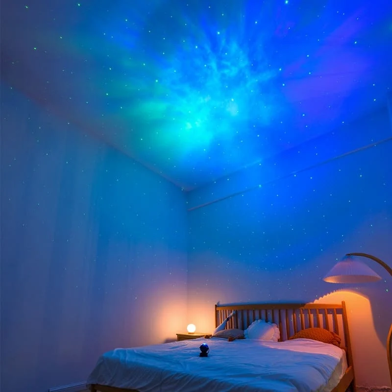 Schwarzer Astronaut Sternenhimmel LED Projektor