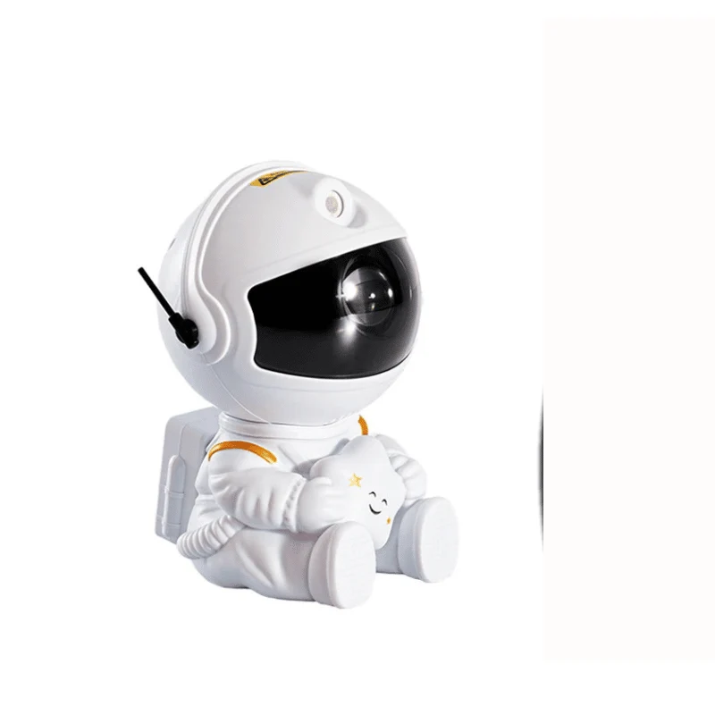 Weißer Astronaut mit Stern LED Projektor