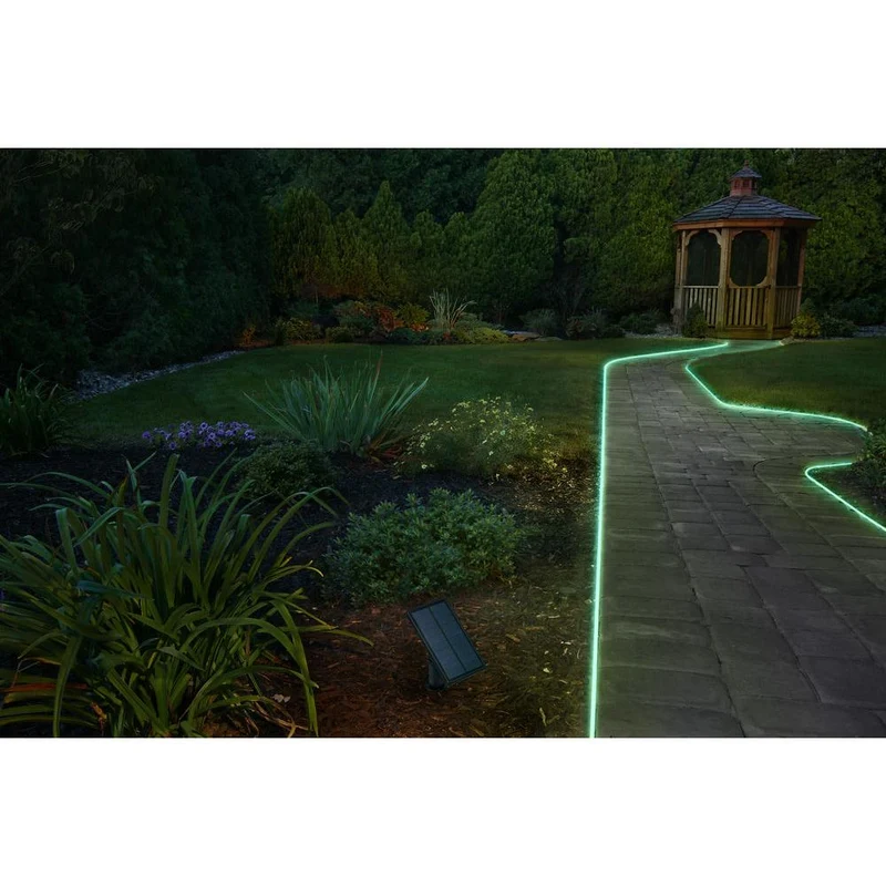 OSRAM FLEX OUTDOOR SOLAR flexibler LED-Lichtstreifen, 5M, 1.6W, RGB-Farbsteuerung, solarbetrieben, IP44, mit Fernbedienung, dimmbar