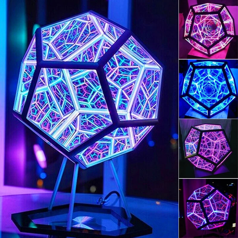 Dodekaeder Unendlichkeitsspiegel Lampe LED