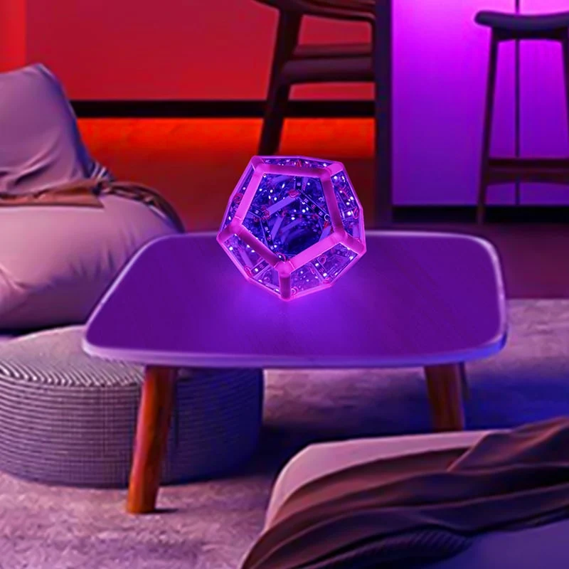 Dodekaeder Unendlichkeitsspiegel Lampe LED
