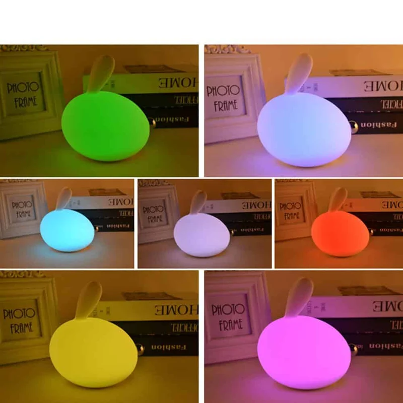 Mehrfarbige Hasen Lampe mit Touch-Sensor