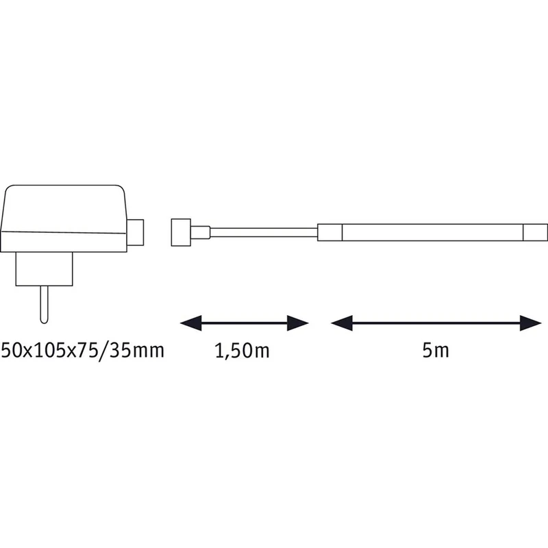 SimpLED 5m Strip Outdoor Basis-Set Warmweiß IP65