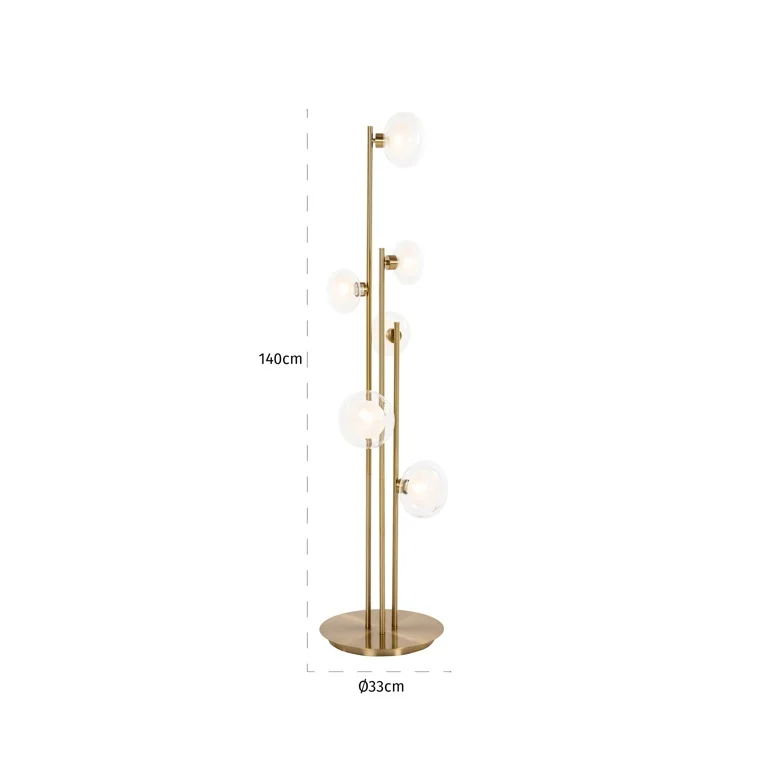 Stehleuchte Luva – Messing Gold
