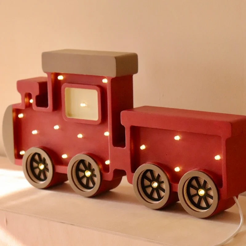 LED Nachtlicht Zug aus Holz, dimmbar
