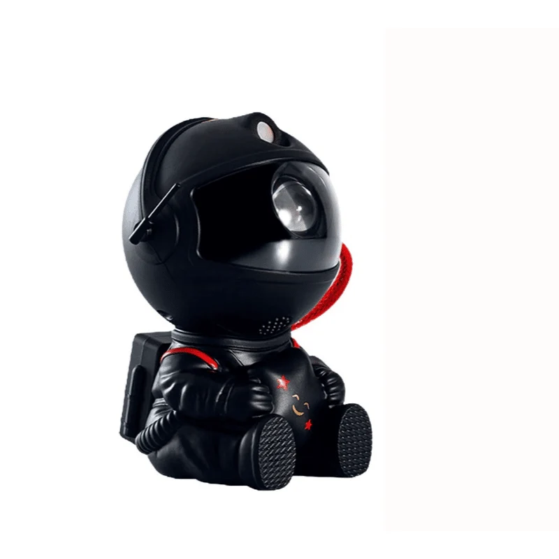Schwarzer Astronaut mit Stern LED Projektor