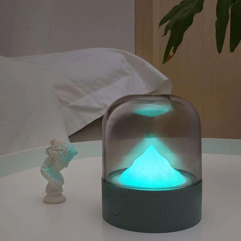 Dekorative Tischlampe mit Berg Motiv