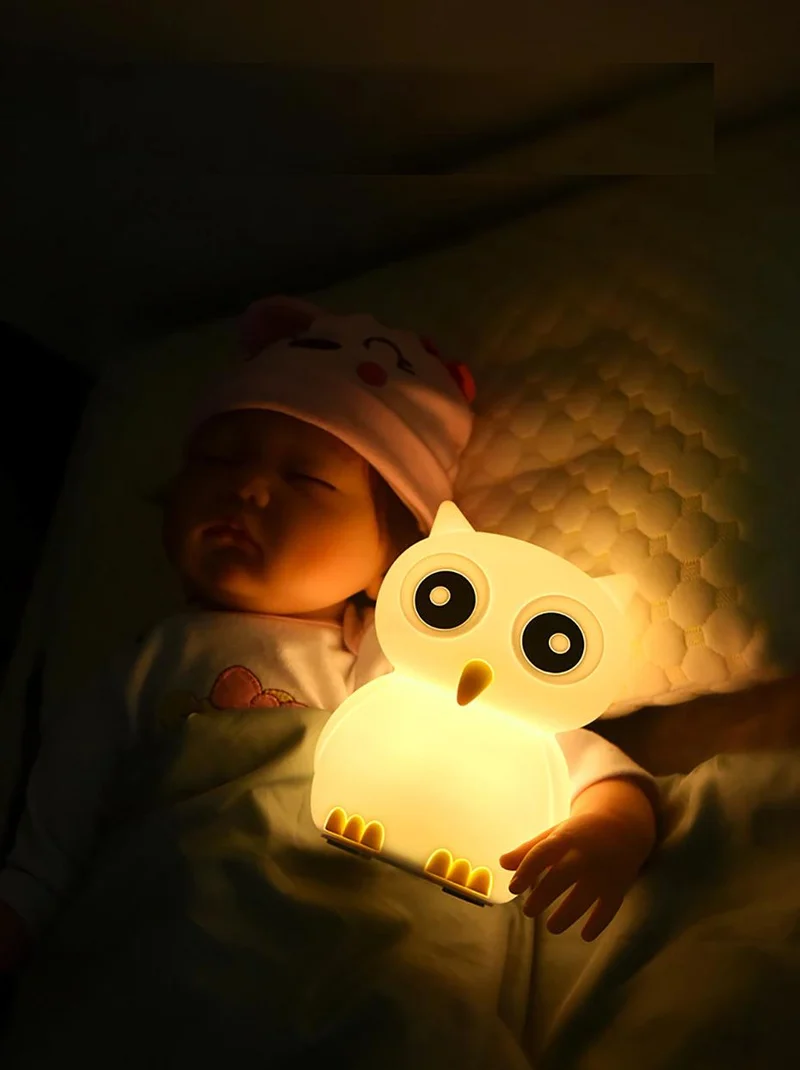 Eulen Nachtlicht aus Silikon für Kinder