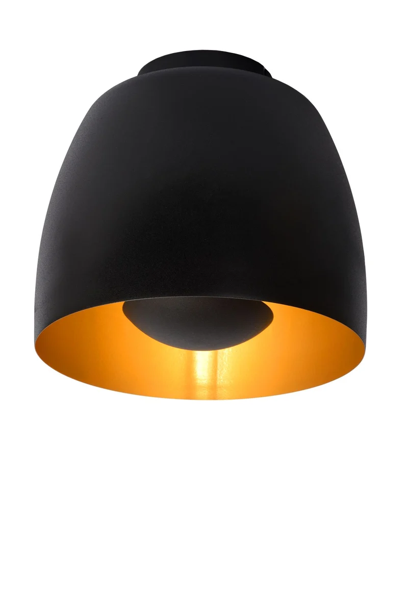 Deckenleuchte Nolan Halbrund Ø 24cm Schwarz