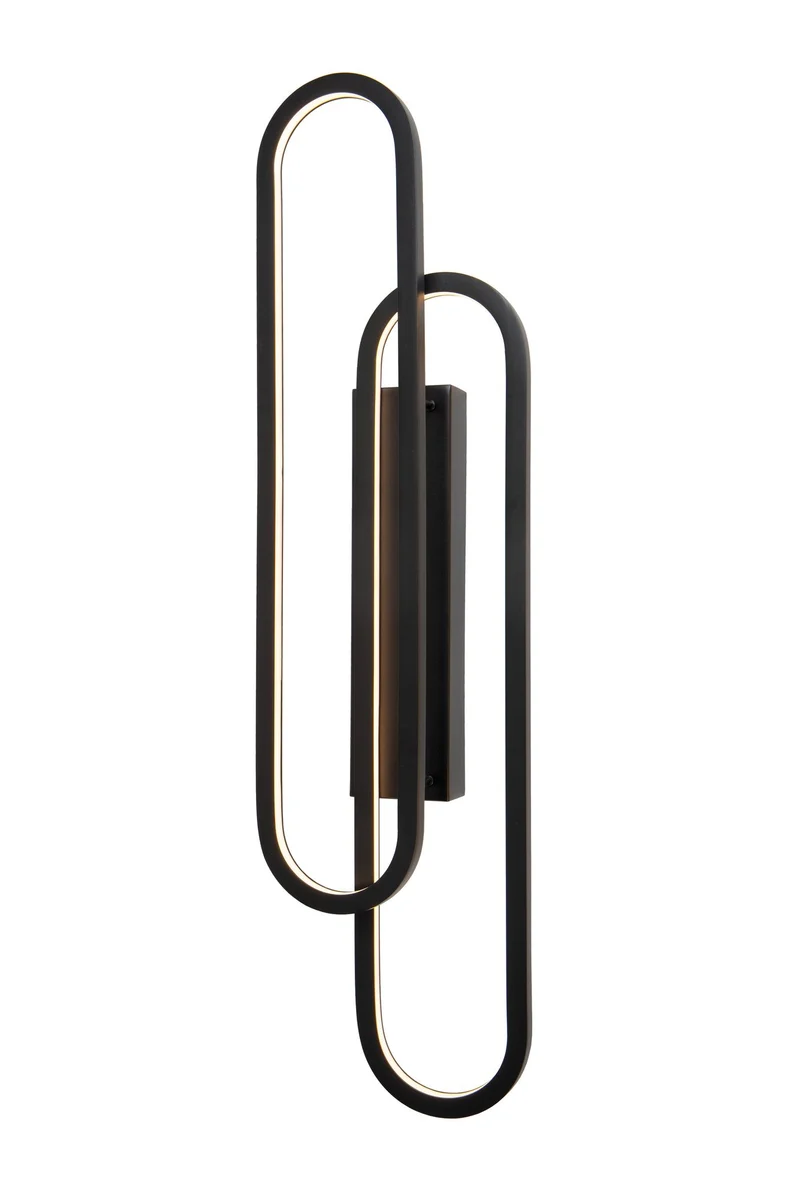 LED-Wandleuchte Thelma dimmbar Schwarz 16,5cm