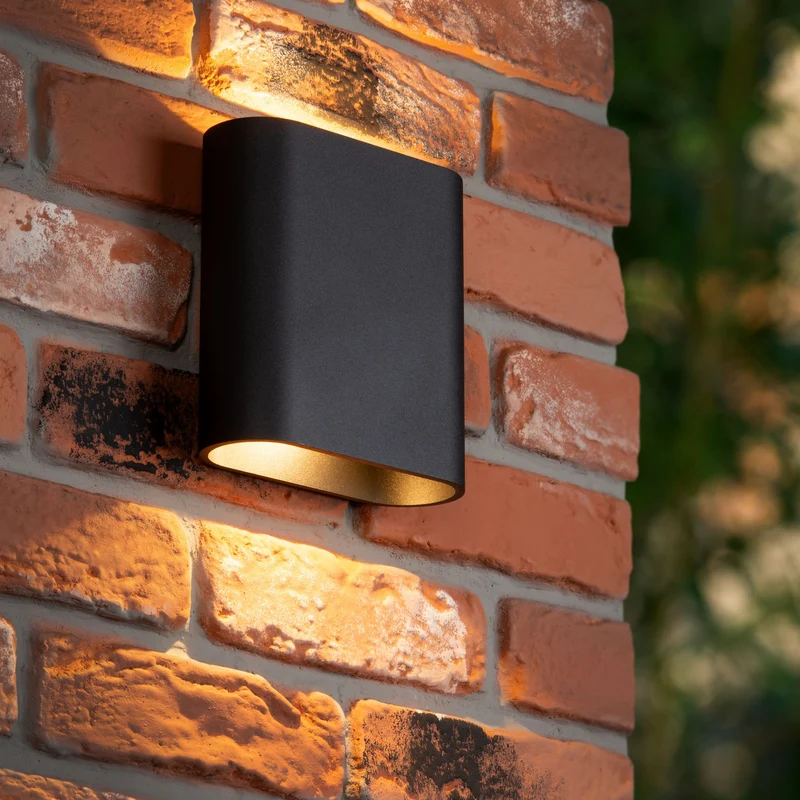 LED-Außenwandleuchte Atila 2-flammig dimmbar IP65 17cm hoch