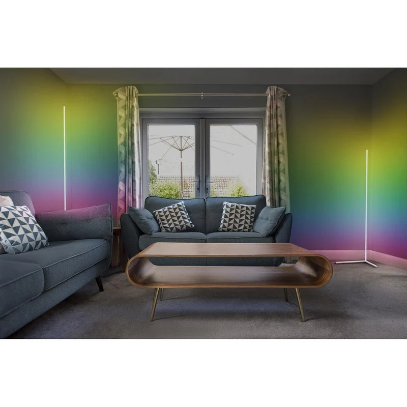 OSRAM Matter SMART+ Floor Corner Slim Stehlampe, mit Fernbedienung, Weiß, 2000 mm, RGB + Tunable White (TW)