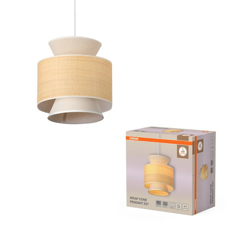 OSRAM DECOR Wrap Cone Pendelleuchte E27 Beige