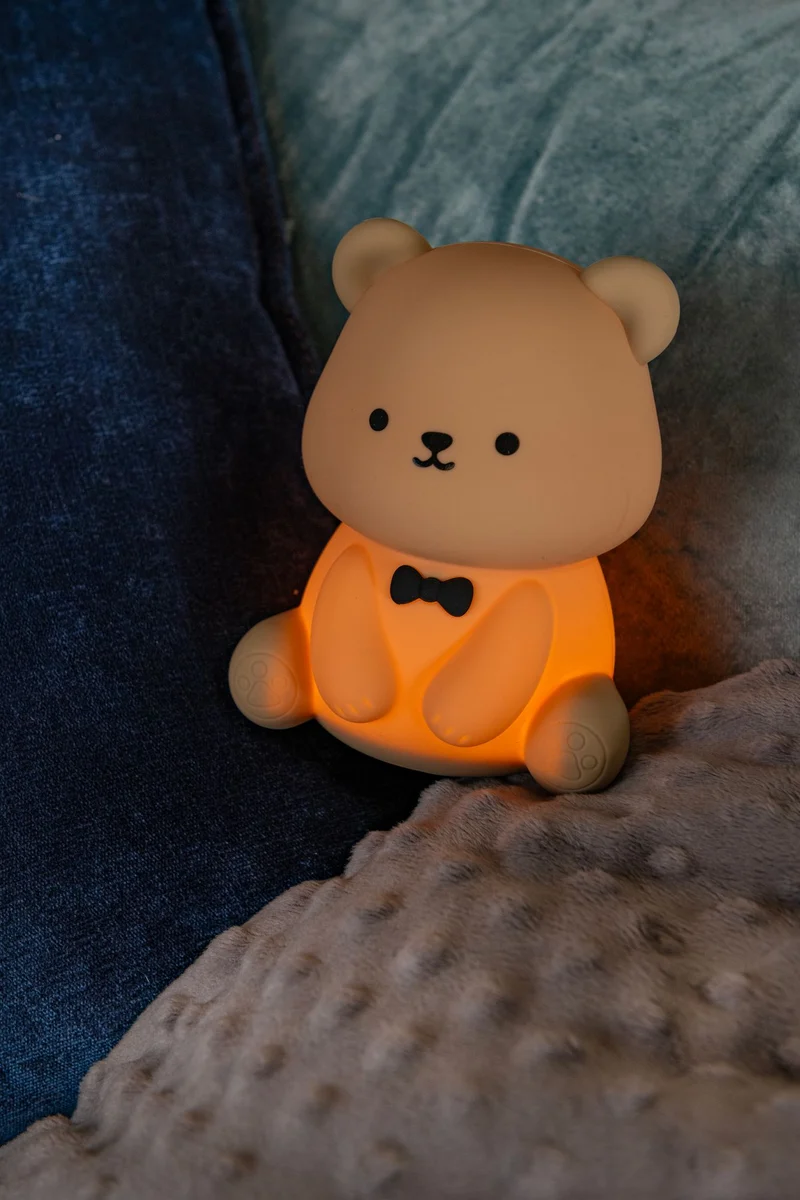 LED-Nachtlampe Pincha Bear dimmbar mit Akku und RGB-Farbwechsel