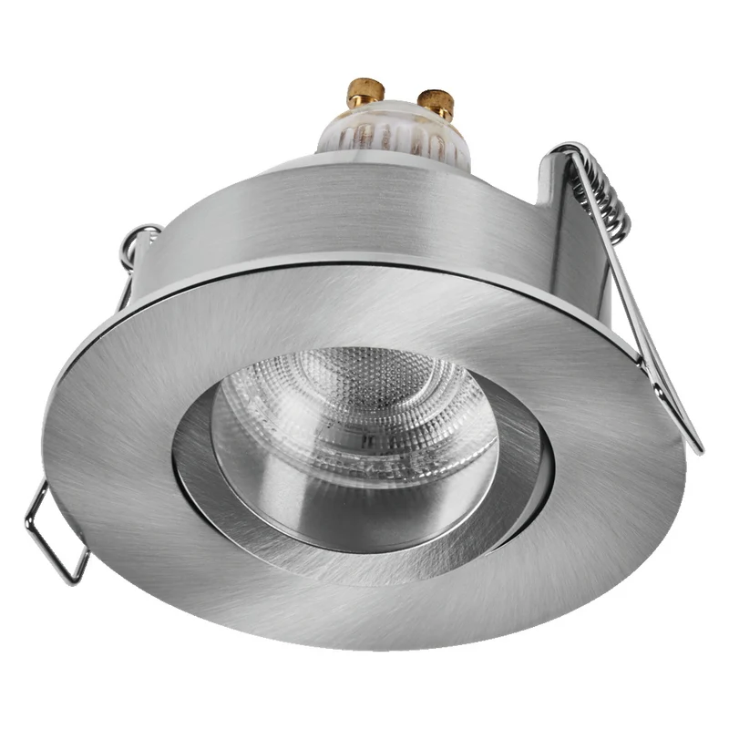OSRAM Matter SMART+ LED smarter Einbauspot Bad GU10 IP65 schwenkbar 4.7W RGBW Satin-Nickel ⌀68 mm