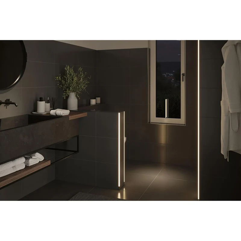 LumiTiles LED Strip Profil Frame 1m Alu-Eloxiert Satin