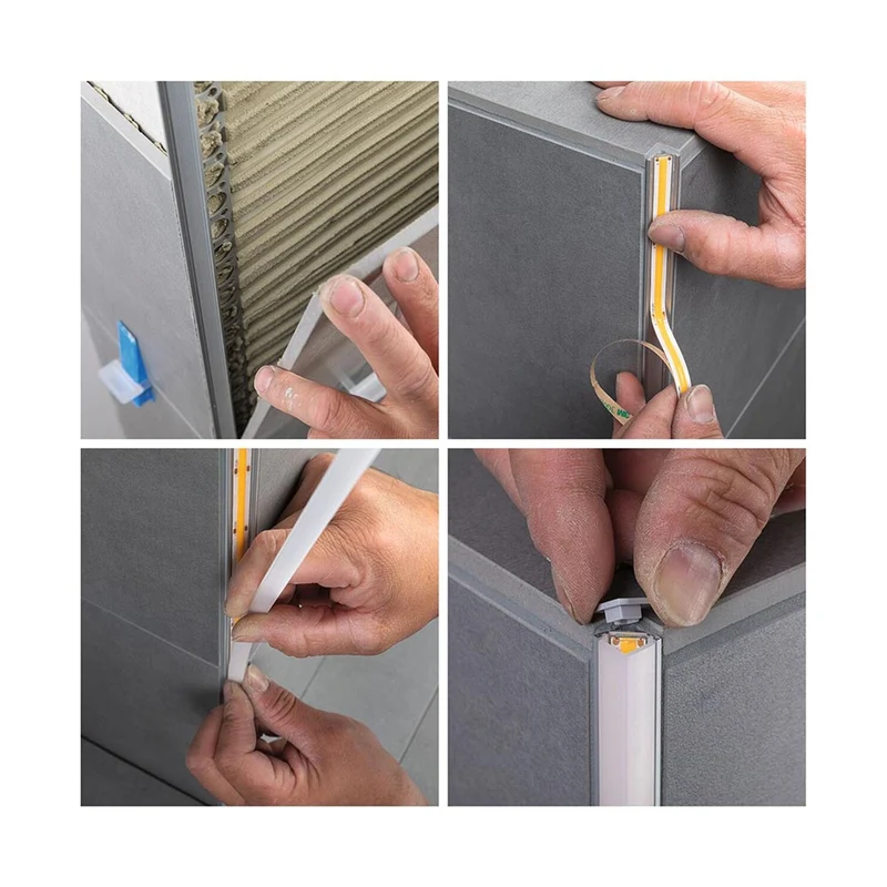 LumiTiles LED Strip Profil Frame 1m Alu-Eloxiert Satin