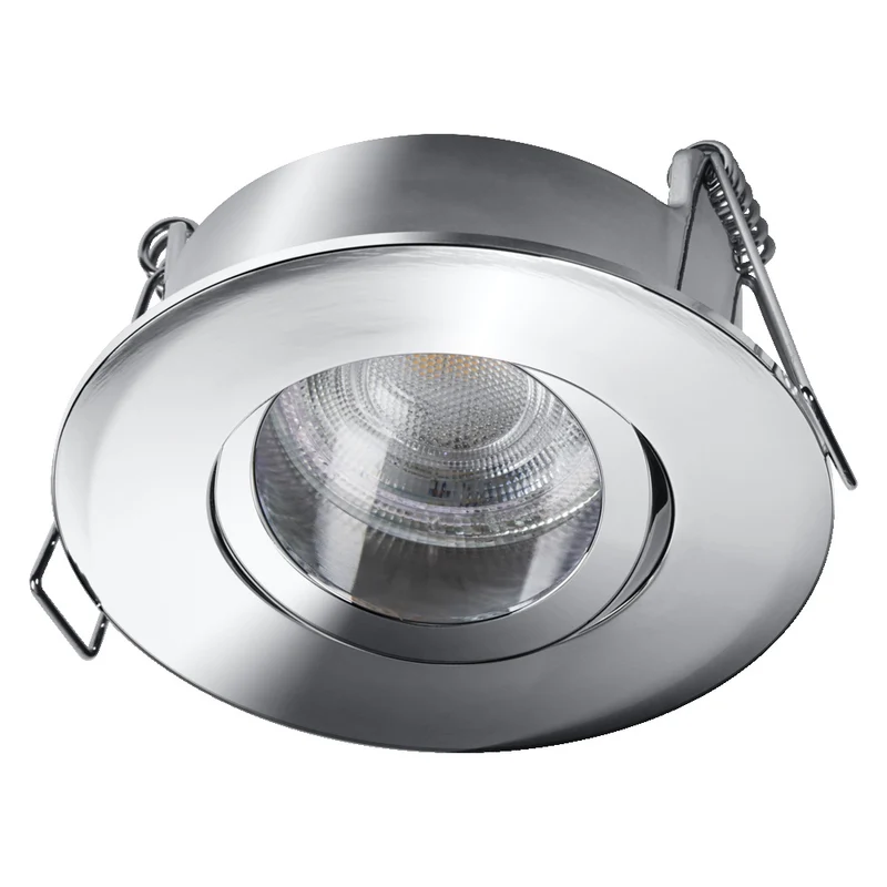 OSRAM LED Spot Recess Einbaustrahler Bad Set GU10 IP65 4.5W Chrom ⌀68 mm