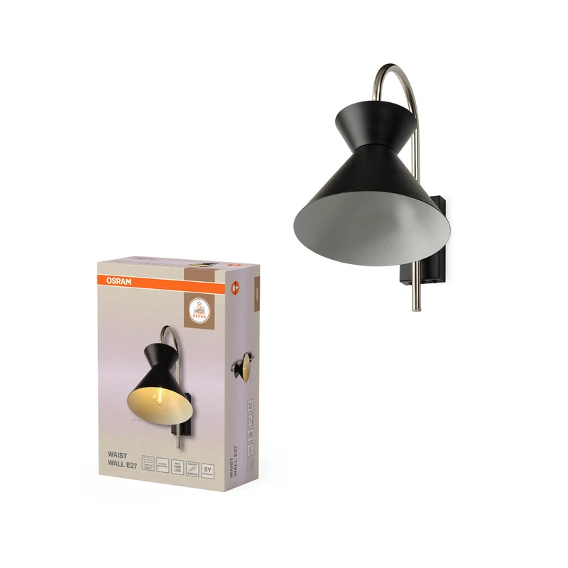 OSRAM DECOR Waist Wandleuchte E27 Schwarz