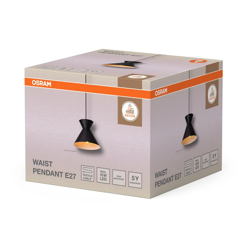 OSRAM DECOR Waist Pendelleuchte E27 Schwarz