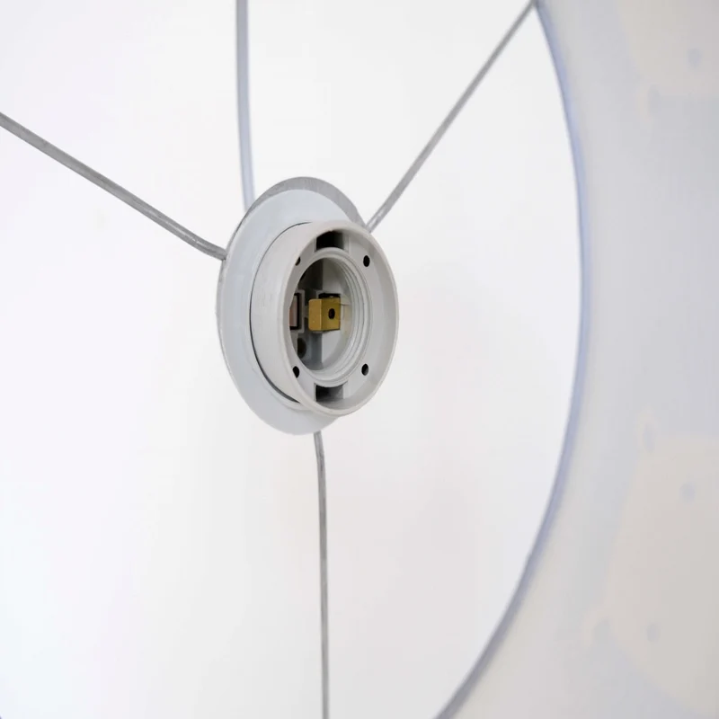 Nachttischlampe weiß mit Blauwal Motiv