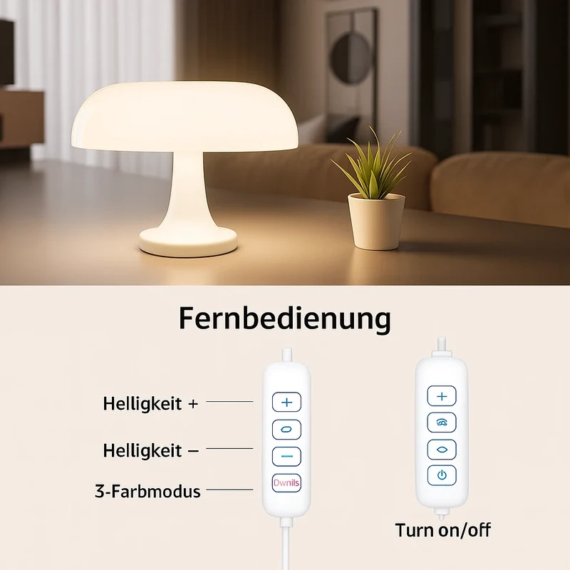Nachtlicht Pilz Weiß – Dänisches Design, Deko
