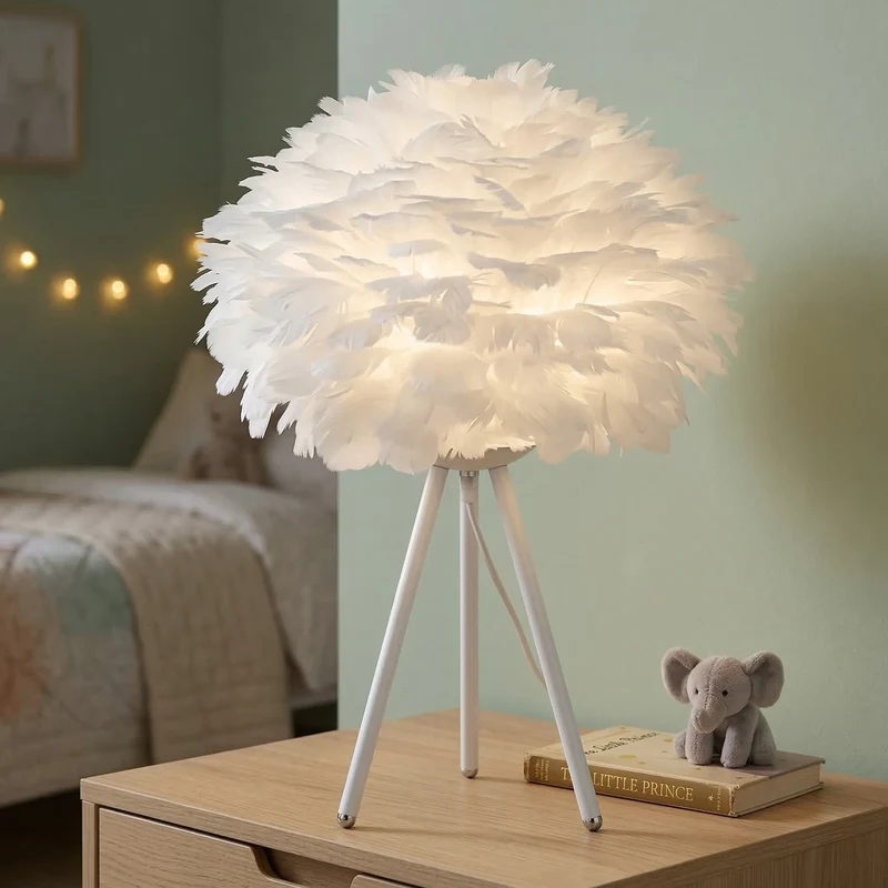 Nachtlicht Erwachsene Feder – Nordic Design, Deko Leuchte