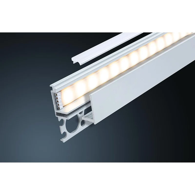 LumiTiles LED Strip Einbauprofil Top 2m Alu-Eloxiert Satin